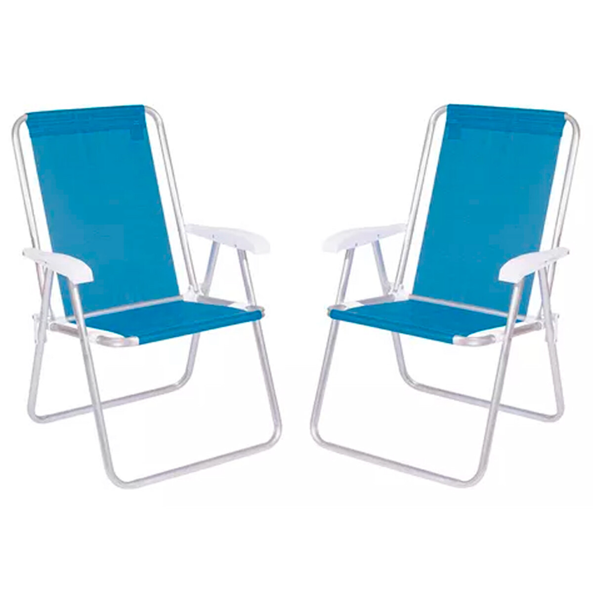 Set X 2 Sillas Altas Conforto Sannet Aluminio - CELESTE 