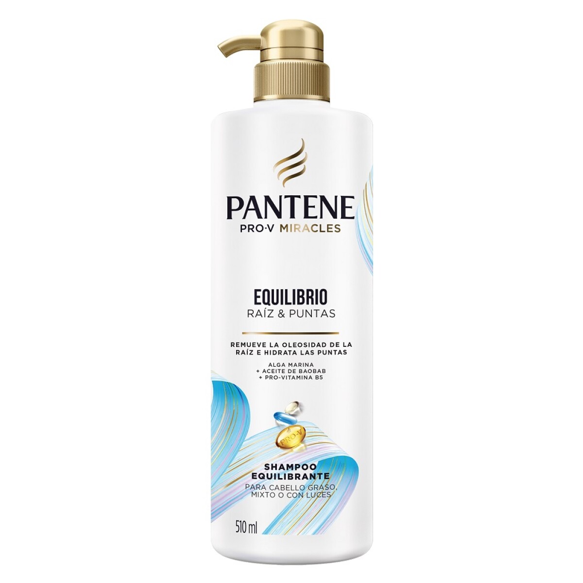 Shampoo Pantene Equilibrio Raiz Y Puntas 510ml. 