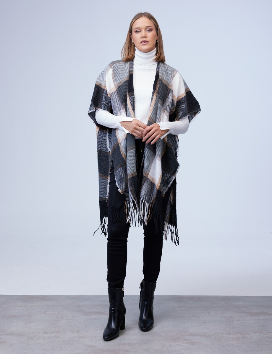 Kimono Cuadros - Multi/beige 