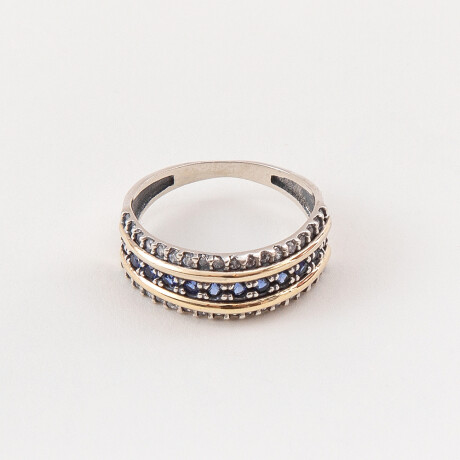 Anillo York Blue - Plata y Oro Anillo York Blue - Plata y Oro