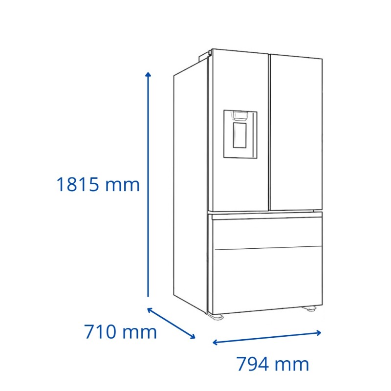 Heladera French Door Inverter James Rj 455 Clase A Dark Inox Heladera French Door Inverter James Rj 455 Clase A Dark Inox