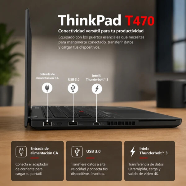 Notebook Lenovo Thinkpad T470s I5/ 16 Gb Ram / 256 Gb Ssd NOTEBOOK LENOVO T470 I5/16/256/14"/TS