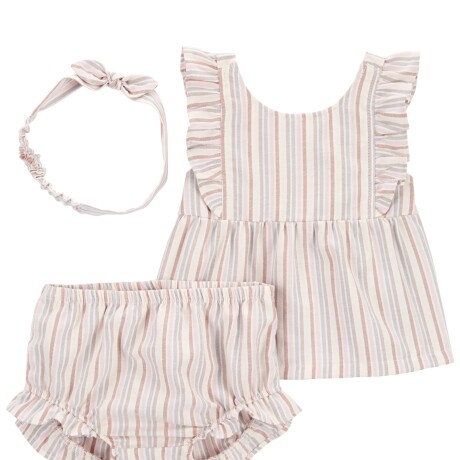 Set Carters 2 Piezas Short y Musculosa de Algodón Vincha ROSA