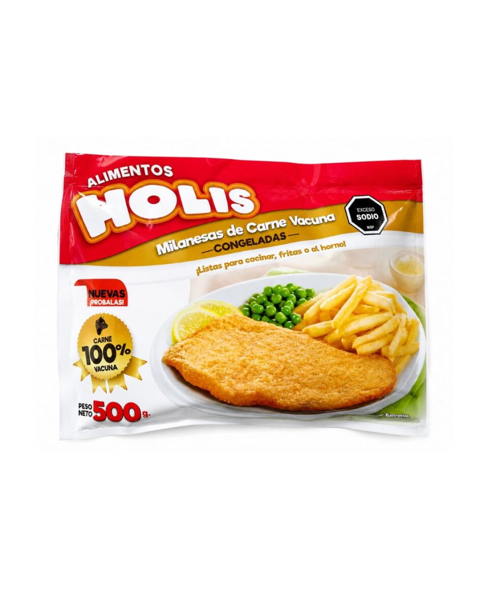 MILANESA DE CARNE VACUNA HOLIS 500GRS 
