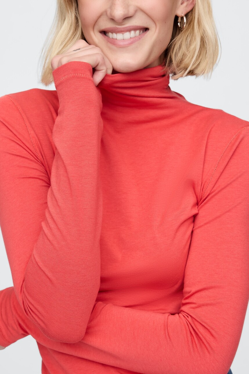 Remera Polera Mujer Modern Red