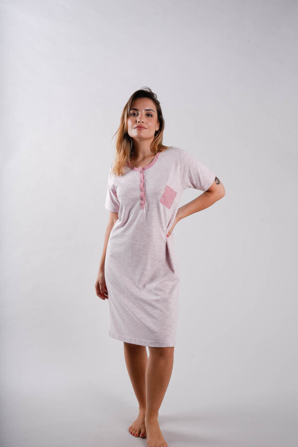 Camisón Manga Corta Cartera Rosa