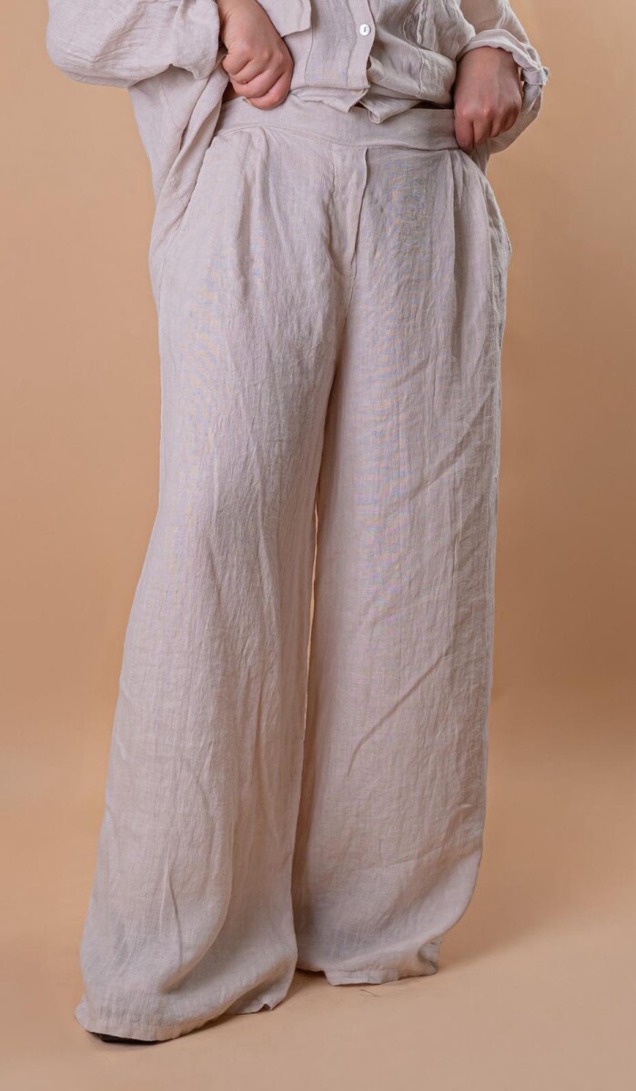 Palazo 100% lino - Beige 