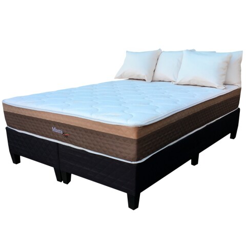 Dos Plazas Sommier Miami Espuma y Resortes con Box Doble 140 x 188 x 59 cm - 120 Kg Dos Plazas Sommier Miami Espuma y Resortes con Box Doble 140 x 188 x 59 cm - 120 Kg