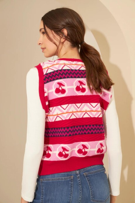 CHALECO CHERRY FUCSIA