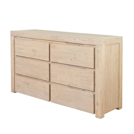 COMODA 6 CAJONES MADERA-ACACIA NATURAL-BEIGE NEWPORT