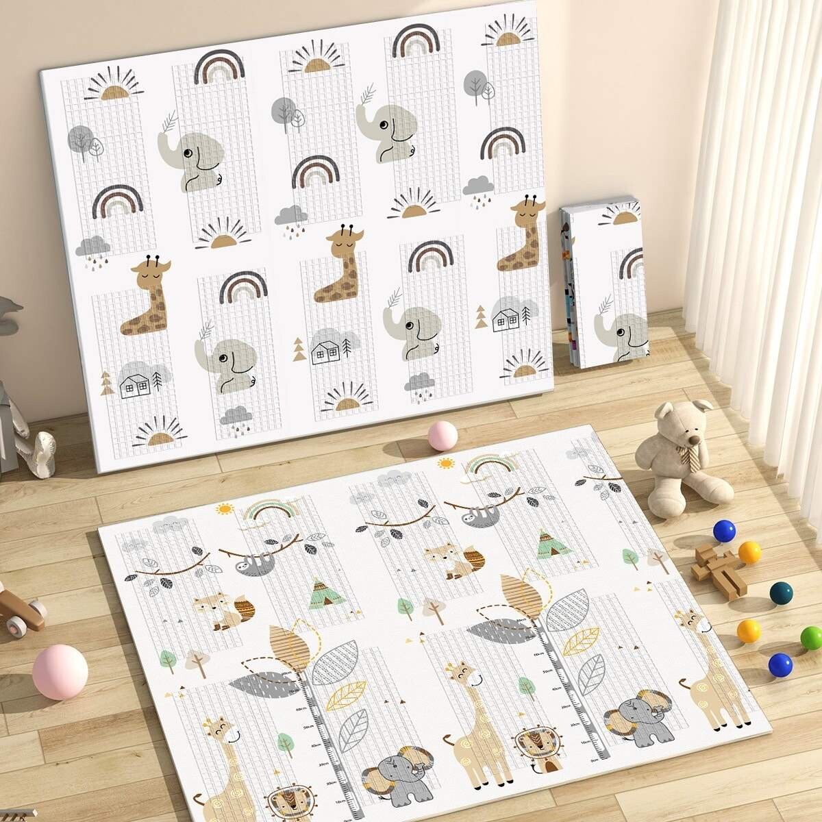 Alfombra de juegos Fancy 180x200cm plegable reversible 