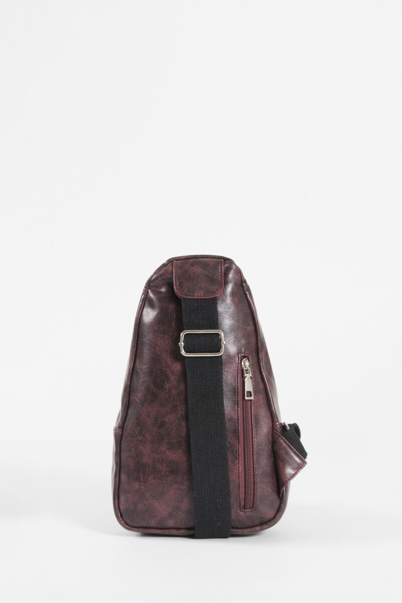 Riñonera cruzada cracked bordo