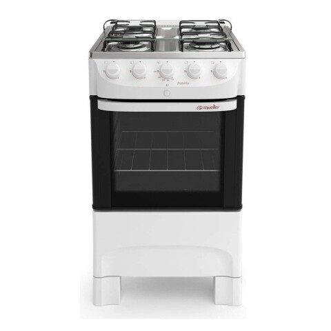 Cocina Mueller Fratello 4B color blanco con puerta con visor Cocina Mueller Fratello 4b Color Blanco Con Puerta Con Visor