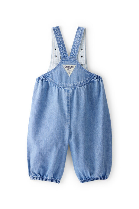 Enterito de chambray, escote en v Sin color