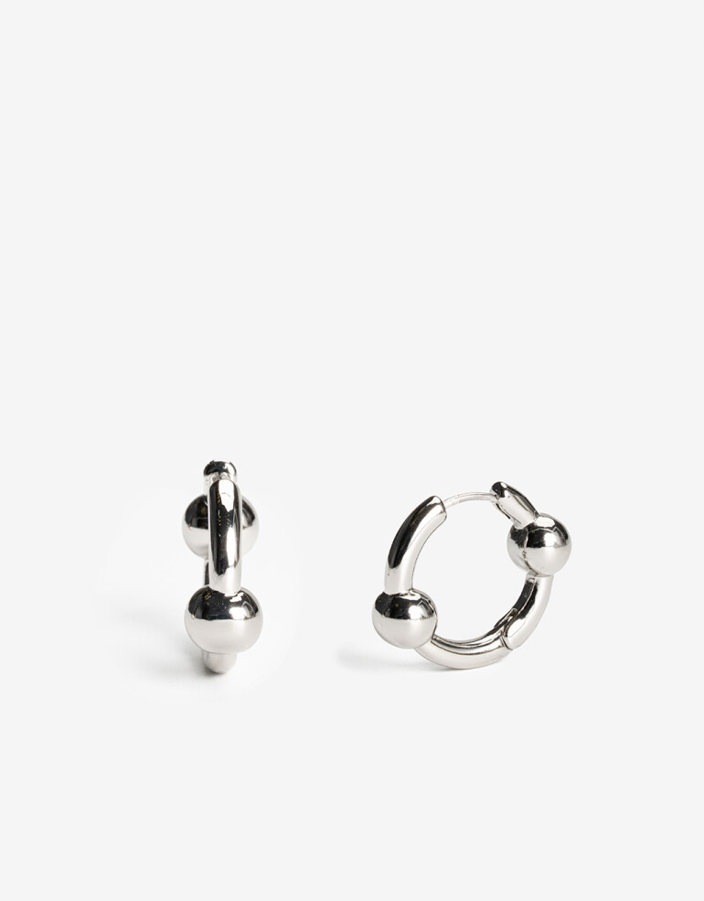 Aros Argollas Metal Aros Argollas Metal - Plateado Rodio