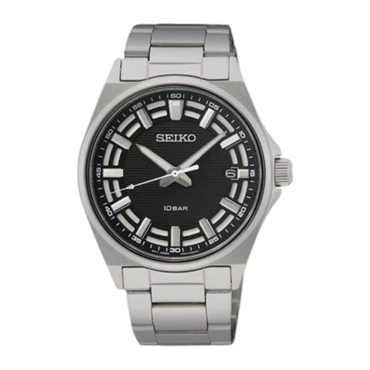 Reloj Seiko SUR505P1 para hombre con correa de acero - Negro 