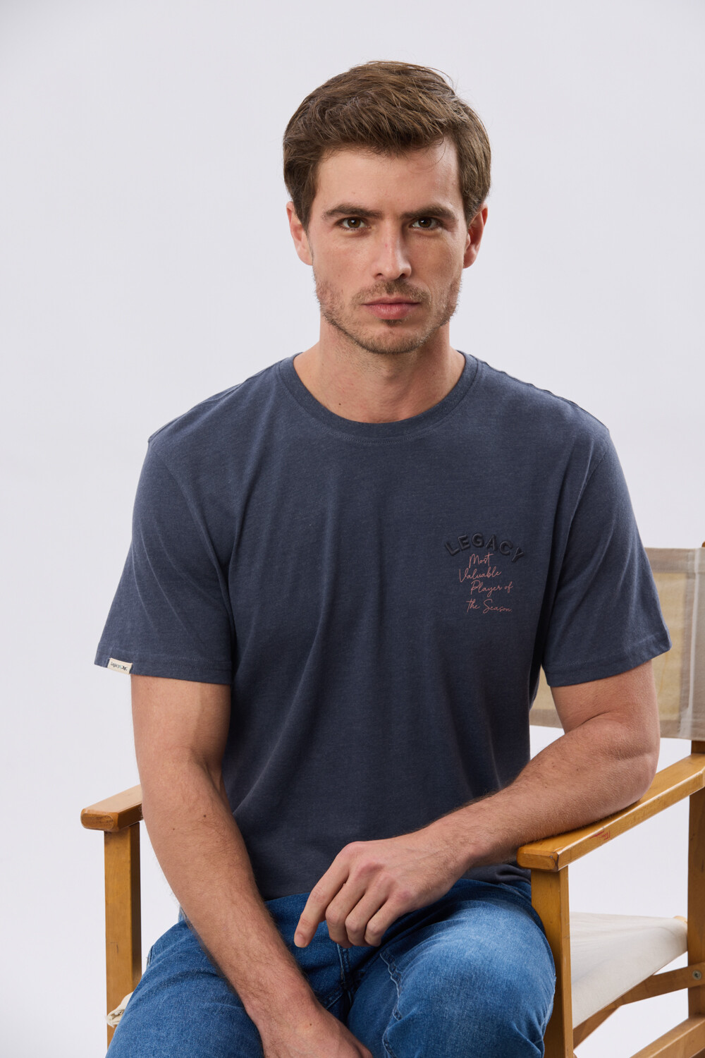 REMERA ESTAMPADA DE ALGODÓN Denim