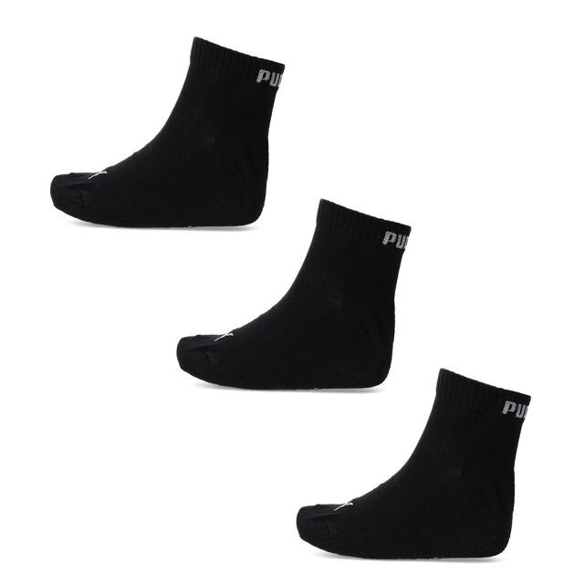 Medias Unisex Puma Plain Quarter Socks X3 Negro