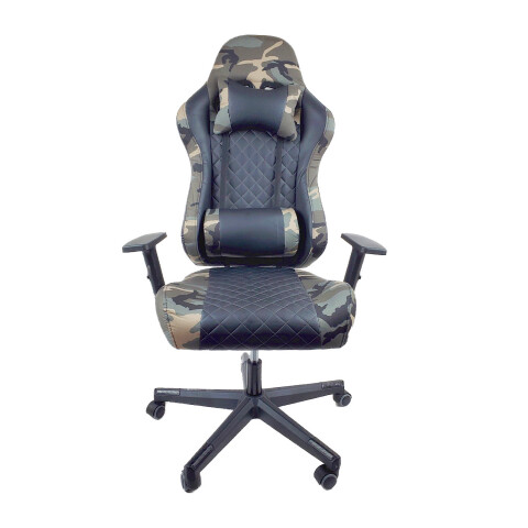 Silla Gamer Ergonómica Camuflaje Militar SILLA GAMER PL CAMO VERDE CAPIT. SWORD