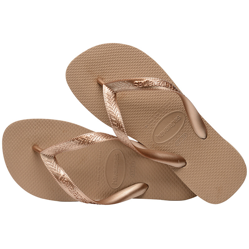 Ojotas Havaianas Top Tiras Flip Flops Dorado