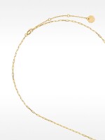 Collar De Eslabones Con Medalla Y Perla De Agua Dulce - Plata De Ley 925 dorado
