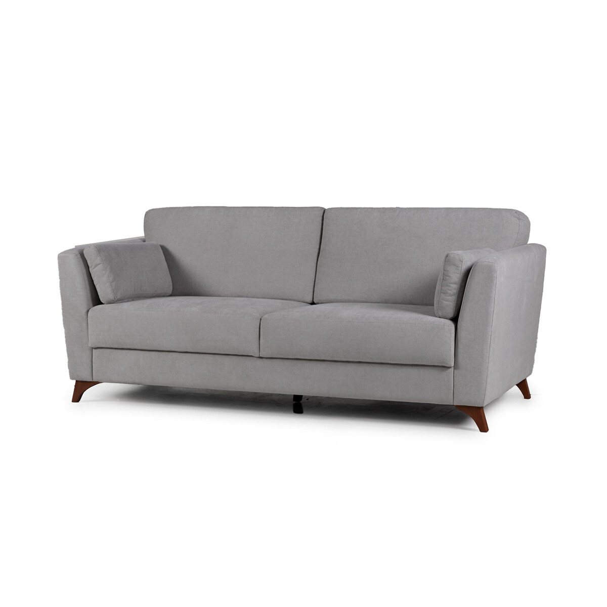 Sofá Capri - Tela Microfibra - 3 cuerpos - Kruger 06-155 (Ceniza) 