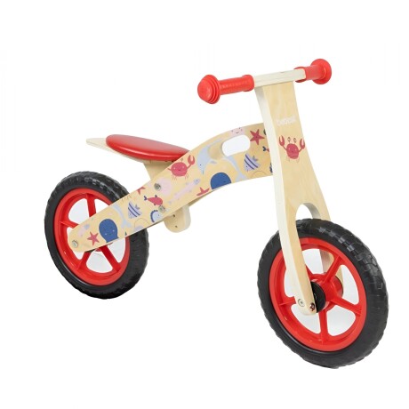 Bicicleta De Balance Chivita Bebesit Madera Rojo