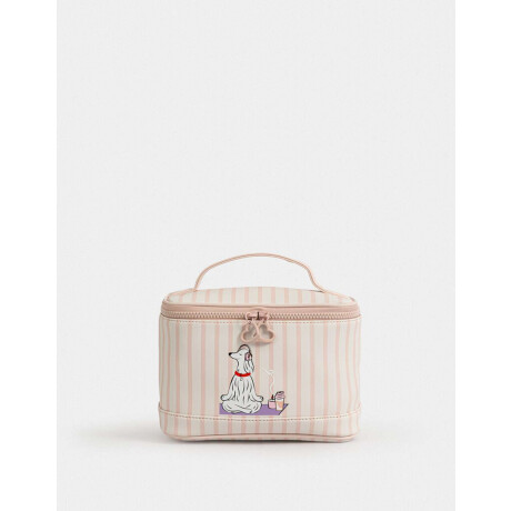 Portacosméticos Flores Estampado Rayas