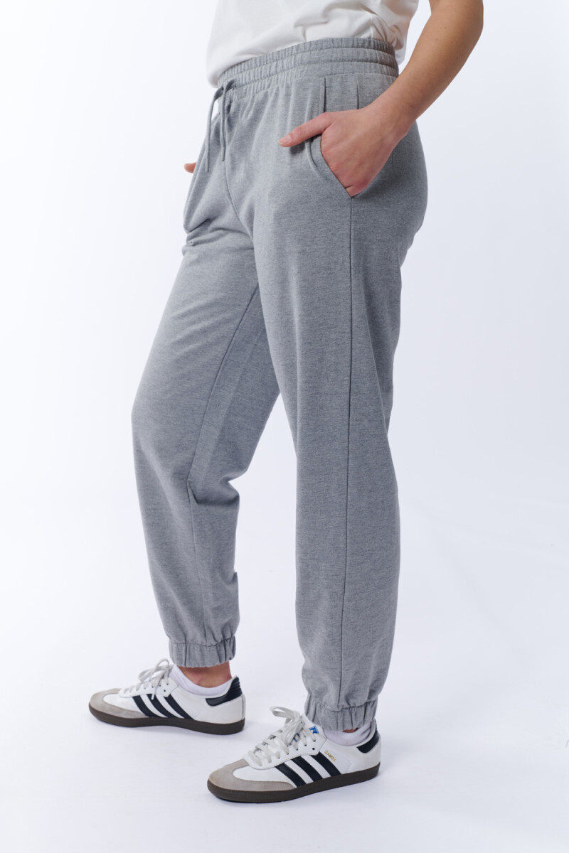 Pantalón Jogger Deportivo Gris Melange