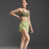 Short Running Aero Hi-Rise 4 Inch Mujer Green Mist/white Reflective