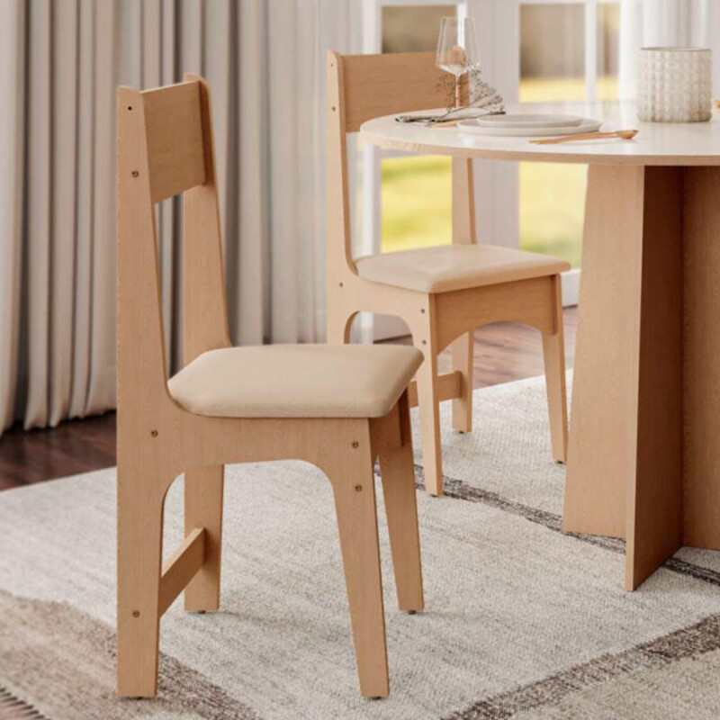 Juego de comedor Cindy 4 Sillas Color Miel N/A