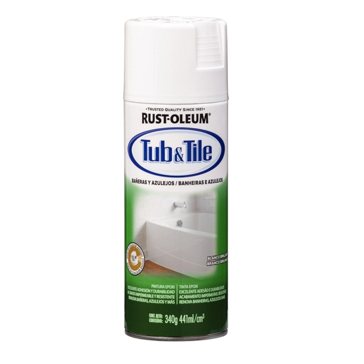 AEROSOL RUST OLEUM TUB & TILE 340gr - BLANCO PARA AZULEJOS Y BAÑERA 