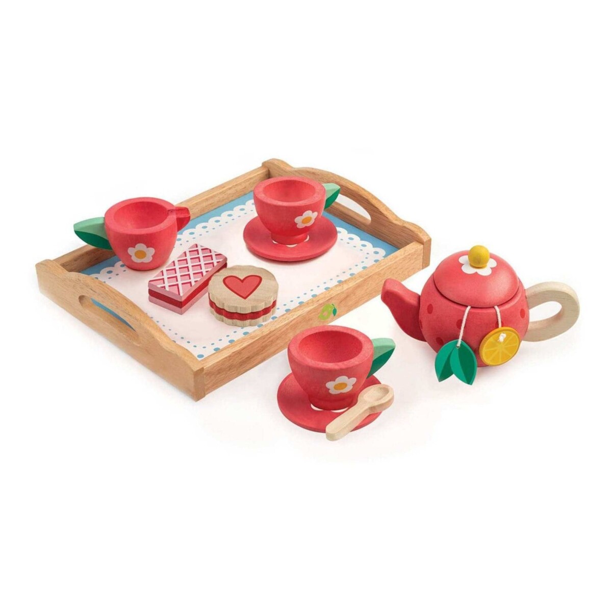 Juguete Set De Bandejas De Té Tender Leaf Madera Infantil 