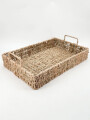 BANDEJA RECTANGULAR TEJIDA MARRON