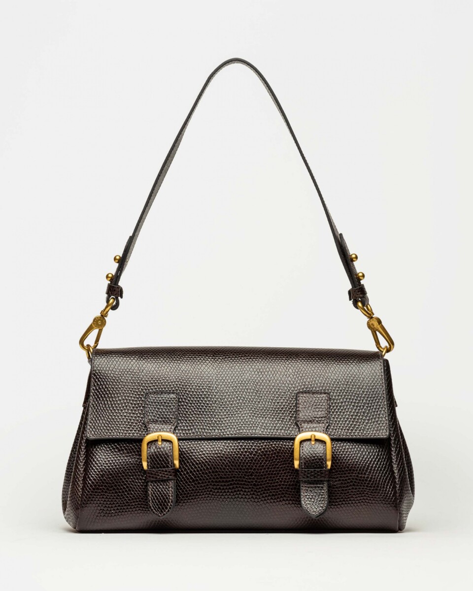 Hombro Elise Snake Bitono - Red Tabaco 