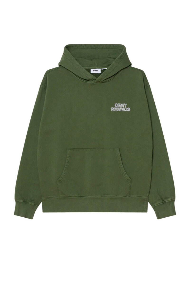 OBEY STUDIOS FADED HOOD Verde