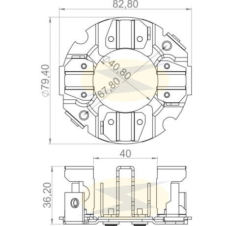 PORTA CARBONES - PORT.ARR.MITSUBISHI 24V M.BENZ AXOR VOLVO(8X30X23) UNIFAP PORTA CARBONES - PORT.ARR.MITSUBISHI 24V M.BENZ AXOR VOLVO(8X30X23) UNIFAP