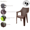 Set Mesa plegable + 6 Sillas Babel Marrón