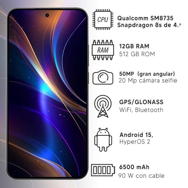Xiaomi Poco F7 12gb Ram 512gb 5g CEL POCO F7 12/512 5G NEGRO