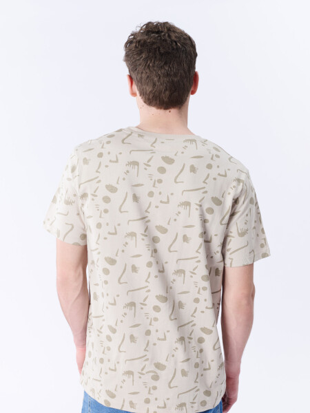 Remera estampa Estampa Beige
