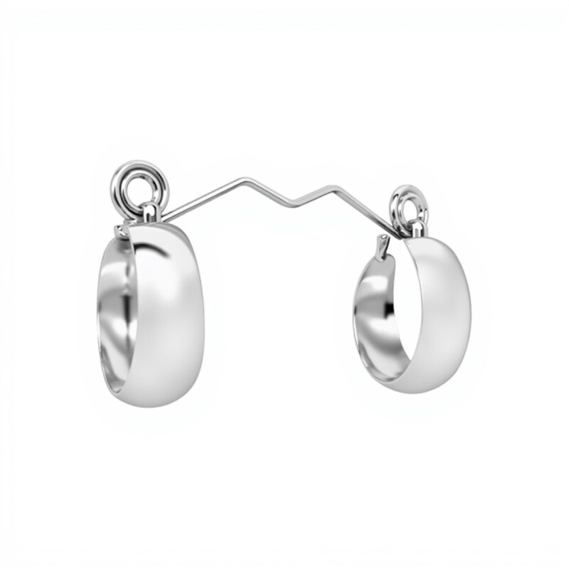 Caravanas Aros anchos- Plata 925 - Sin piedra - CA4120 sinpiedra