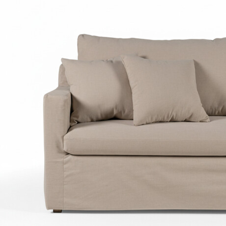Sofá Summer con Funda - Tela Rústica - 3 cuerpos TD5263-1636 (Capuccino)