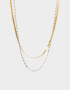 Collares Cortos De metal Collar Corto Multicadena Biplating - Combinacion Bicolor