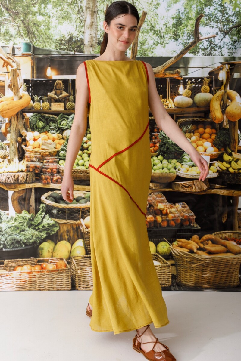 PRE VENTA VESTIDO TRAZOS - Pistacho Y Bordo 