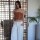 Cross Pants Vaquero Blanco