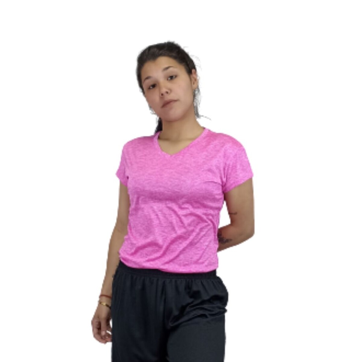 Camiseta Dry Fit Lady Jaspeada - Fucsia 