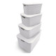 Caja Cesto Canasto Organizador Rattan 40lts Tapa - Blanco Caja Cesto Canasto Organizador Rattan 40lts Tapa - Blanco