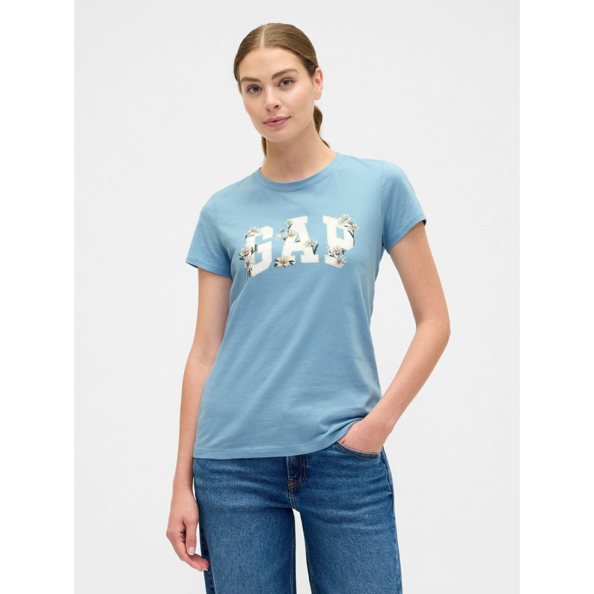 V-FRNCH SS LOGO CLSSC TEE FA25 - BLUE STONE 