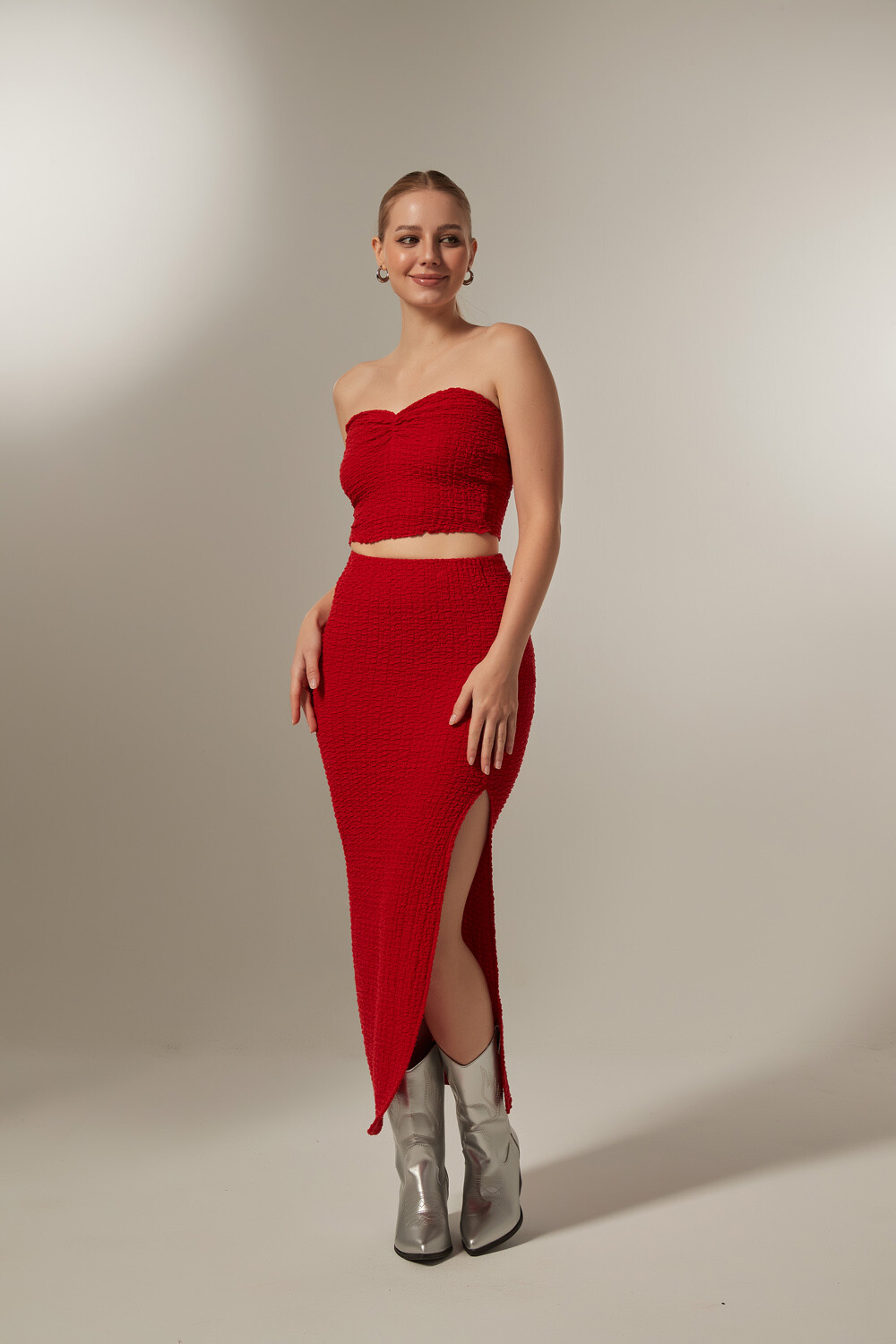 Falda Supin Rojo Coral