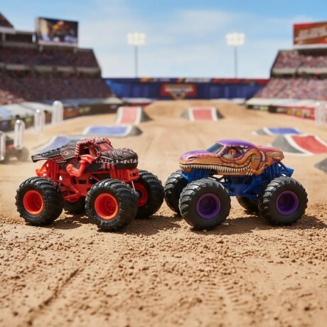 Pack X2 Vehículos Monster Jam 58702 1:64 Thunderroarus 001
